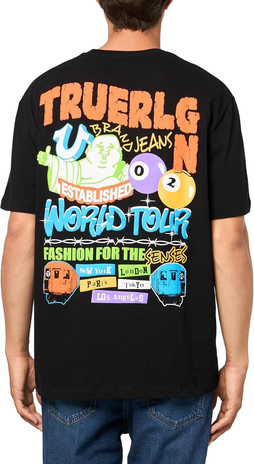 imageTrue Religion Mens Relaxed Billards TeeJet Black