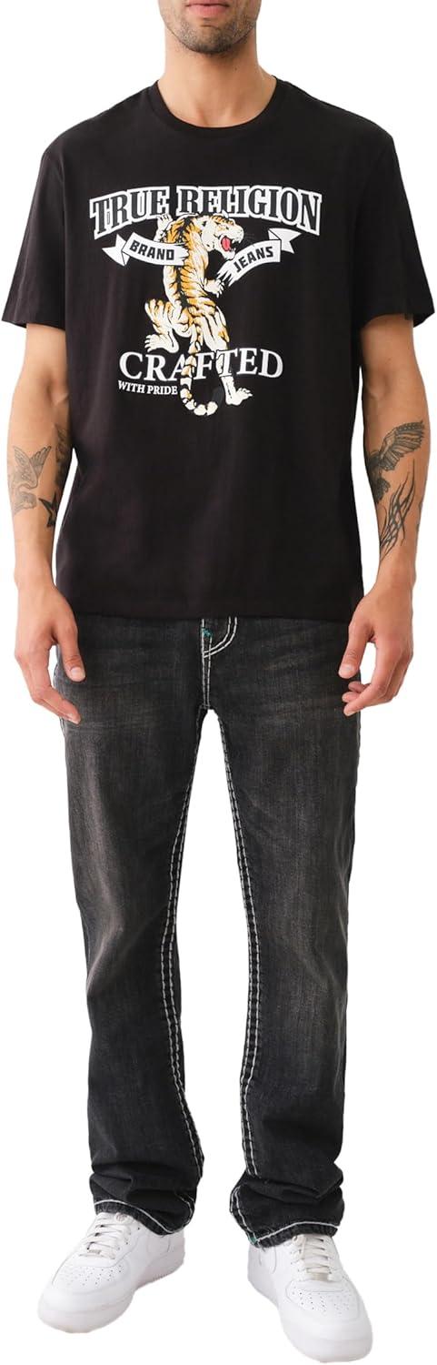 imageTrue Religion Mens Relaxed Tiger TeeJet Black