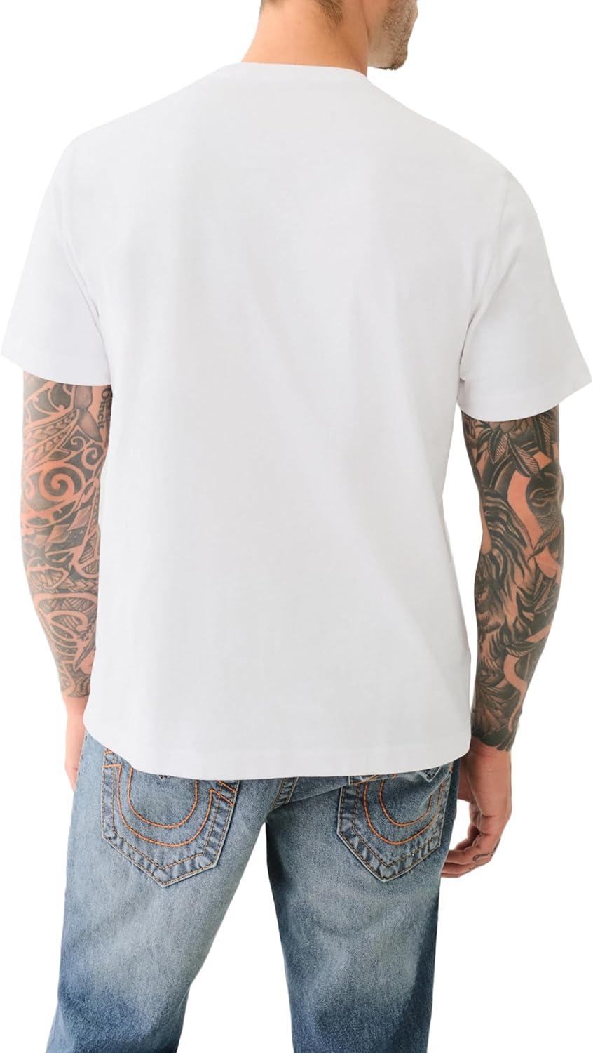 imageTrue Religion Mens Relxed Exaggerated Icon TeeOptic White