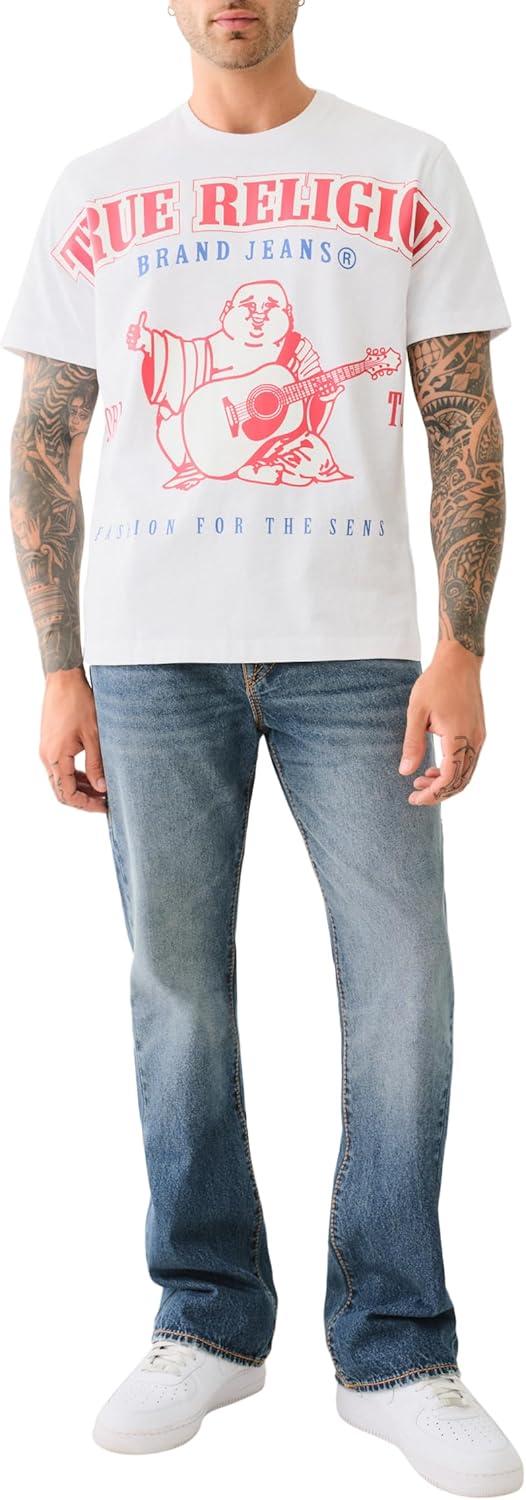 imageTrue Religion Mens Relxed Exaggerated Icon TeeOptic White
