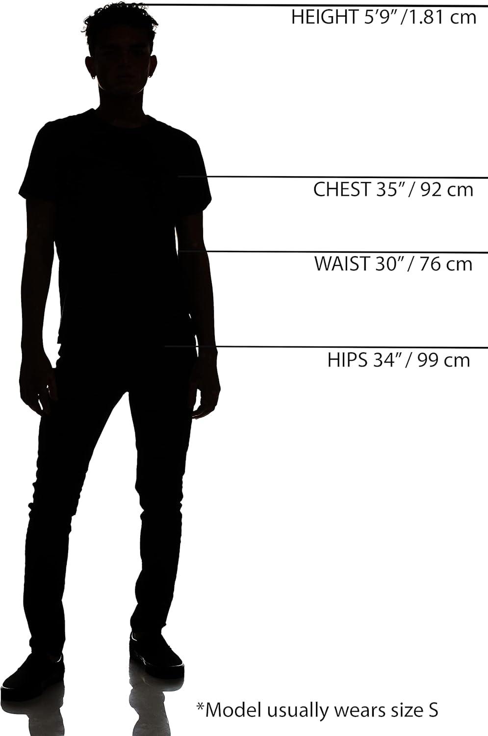 imageTrue Religion Mens Ricky Big T Straight Leg with Back Flap Pockets Jeans Body Rinse Black 44W x 34L US