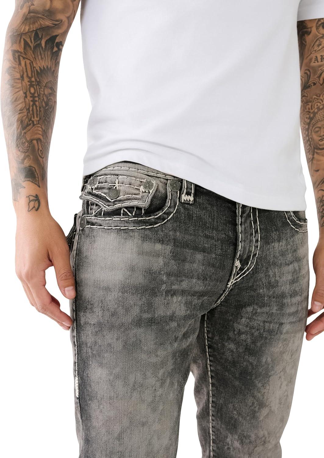 imageTrue Religion Mens Ricky Super T Nf Rope HsGreymouth Wash