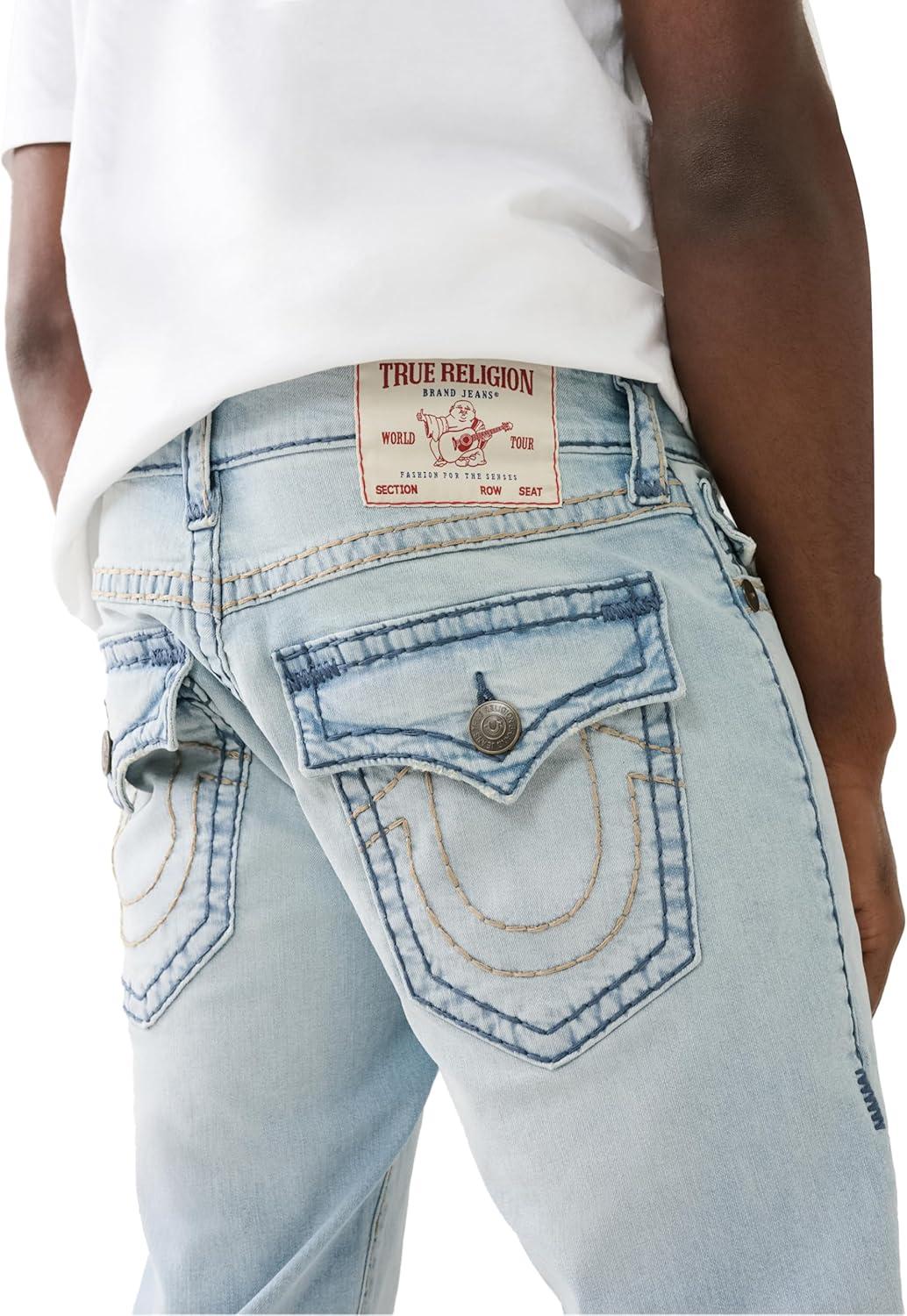 imageTrue Religion Mens Ricky Super T Nf Rope HsKolari Light Wash