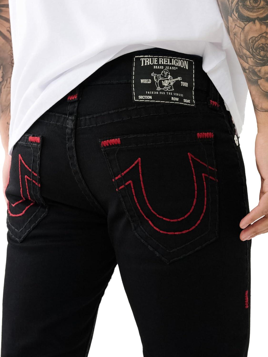 imageTrue Religion Mens Ricky Super T Nf Rope HsRinse Black