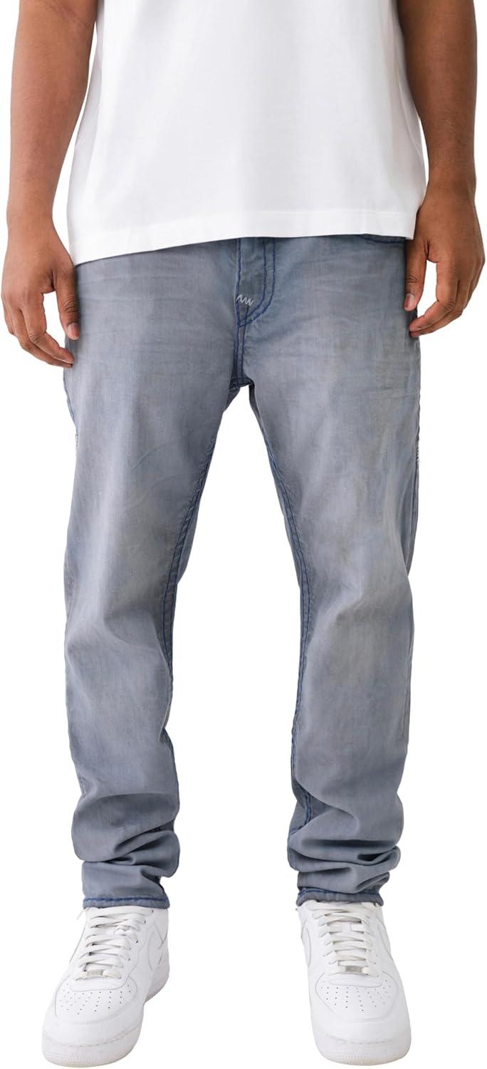 imageTrue Religion Mens Rocco Super T Flap 12 OverdyeEsplanade Gardens Grey Wash