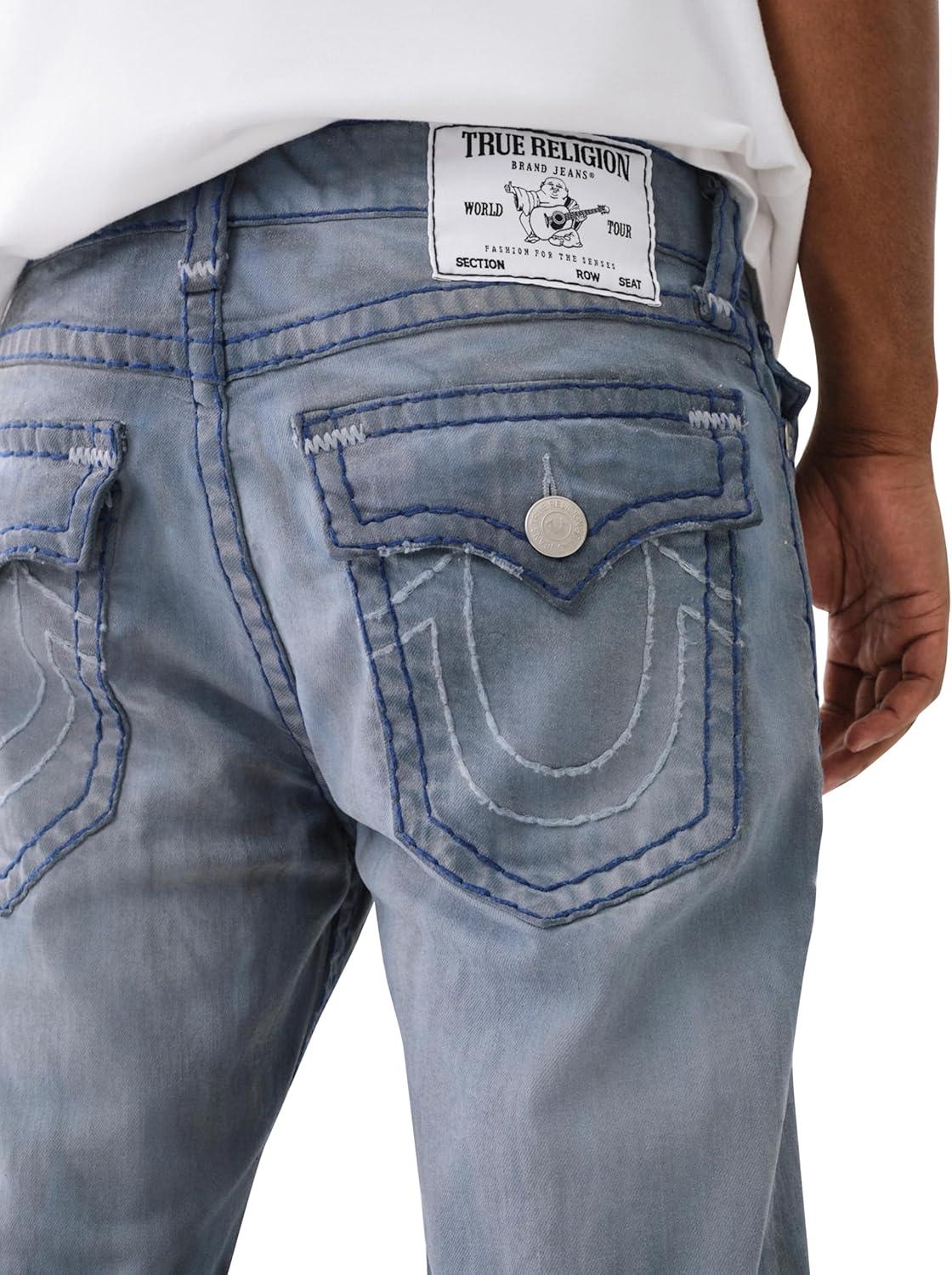 imageTrue Religion Mens Rocco Super T Flap 12 OverdyeEsplanade Gardens Grey Wash
