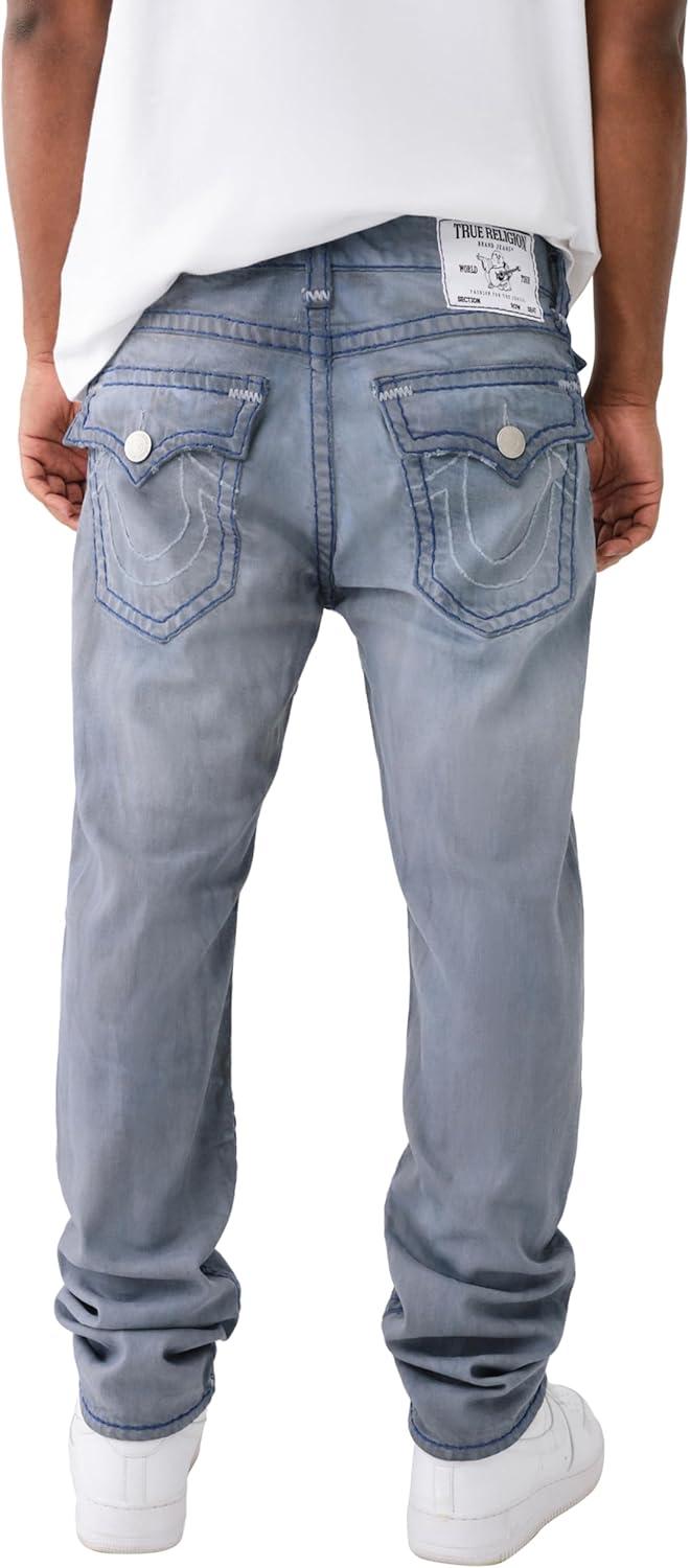 imageTrue Religion Mens Rocco Super T Flap 12 OverdyeEsplanade Gardens Grey Wash