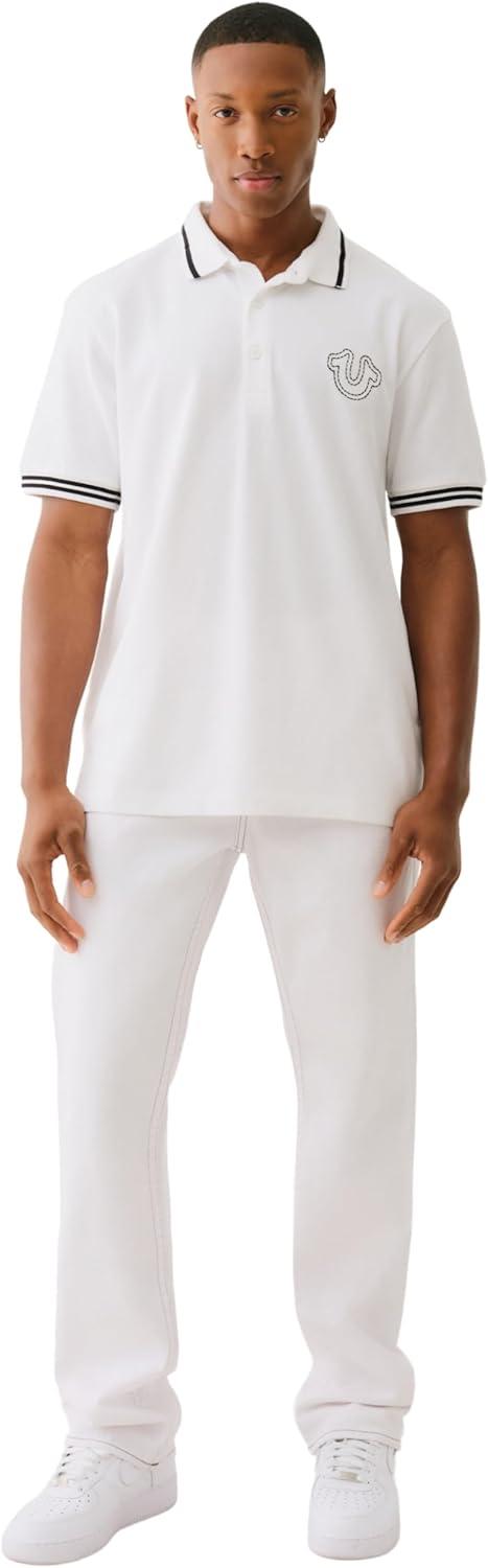 imageTrue Religion Mens Ss Buddha Patch PoloOptic White