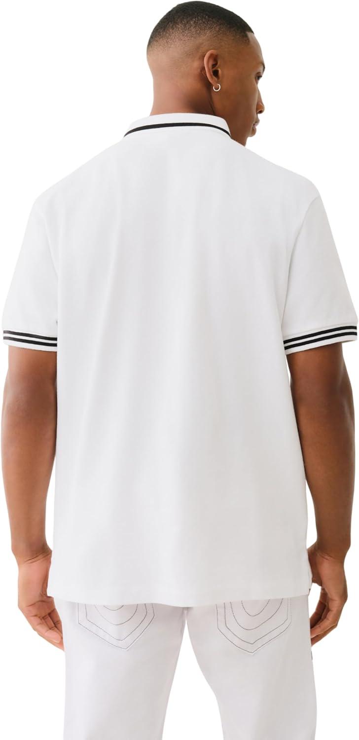 imageTrue Religion Mens Ss Buddha Patch PoloOptic White
