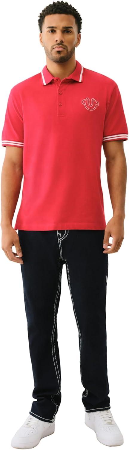imageTrue Religion Mens Ss Buddha Patch PoloTrv Red