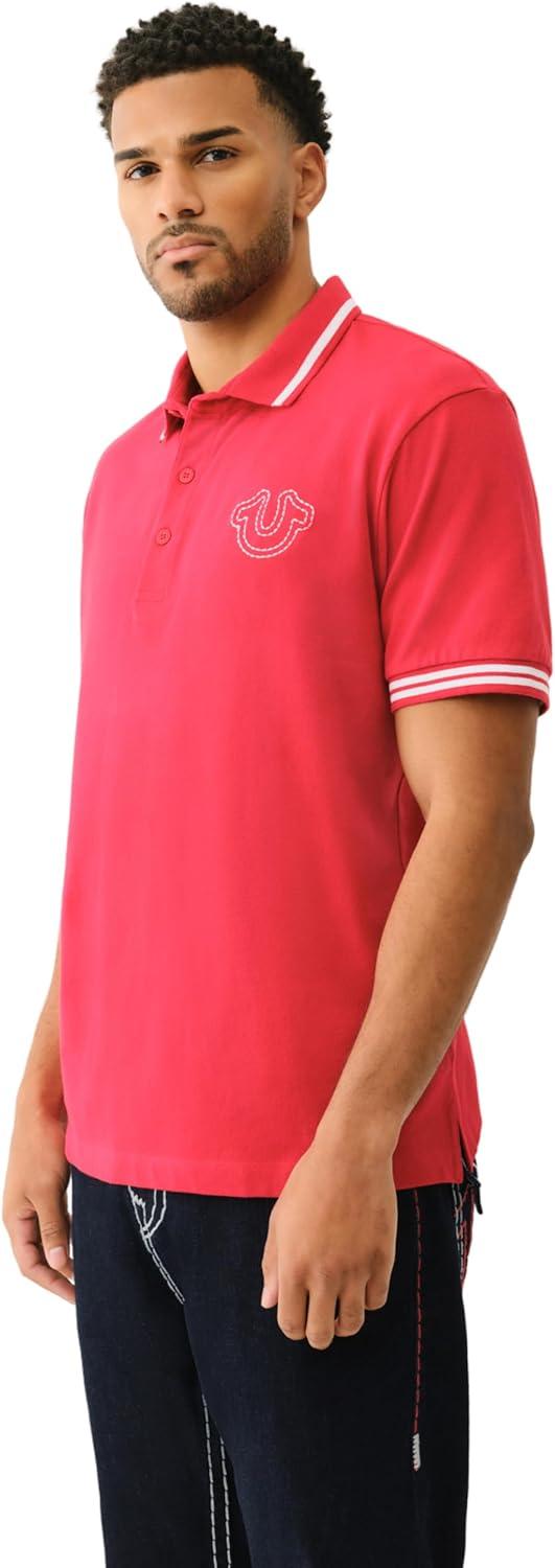 imageTrue Religion Mens Ss Buddha Patch PoloTrv Red