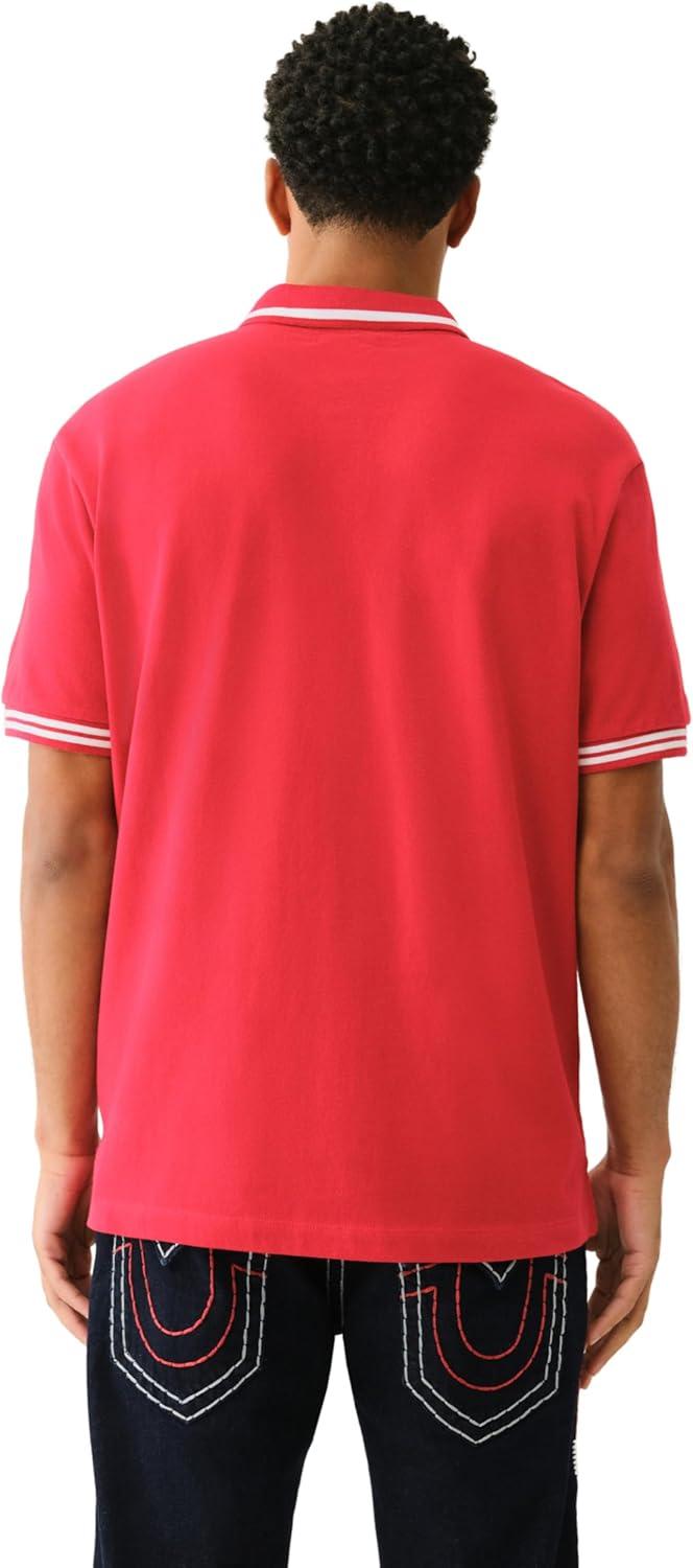 imageTrue Religion Mens Ss Buddha Patch PoloTrv Red