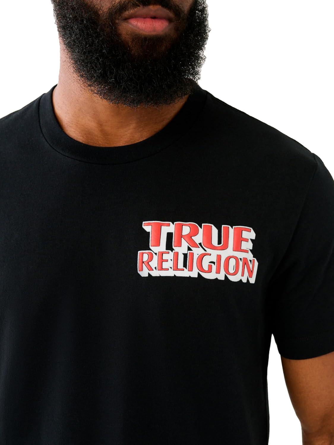 imageTrue Religion Mens Ss Station TeeJet Black