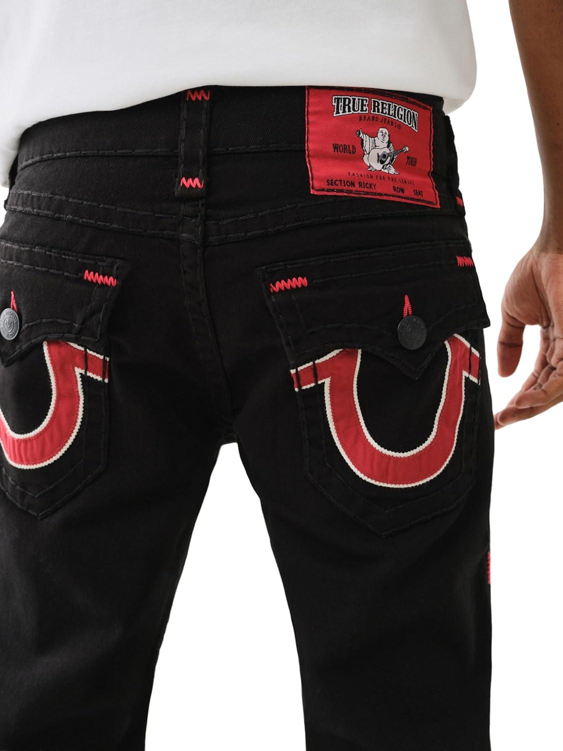 imageTrue Religion Mens Super T Ricky FlapBlack Rinse