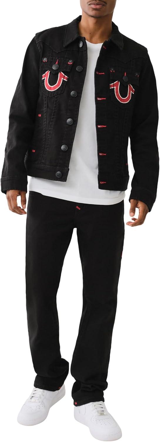 imageTrue Religion Mens Super T Ricky FlapBlack Rinse