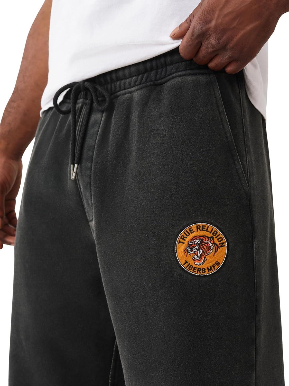 imageTrue Religion Mens Tiger Baggy Vintage SweatpantsJet Black
