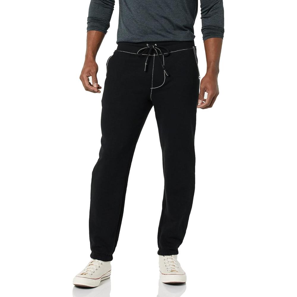 imageTrue Religion Mens Big T JoggerJet Black