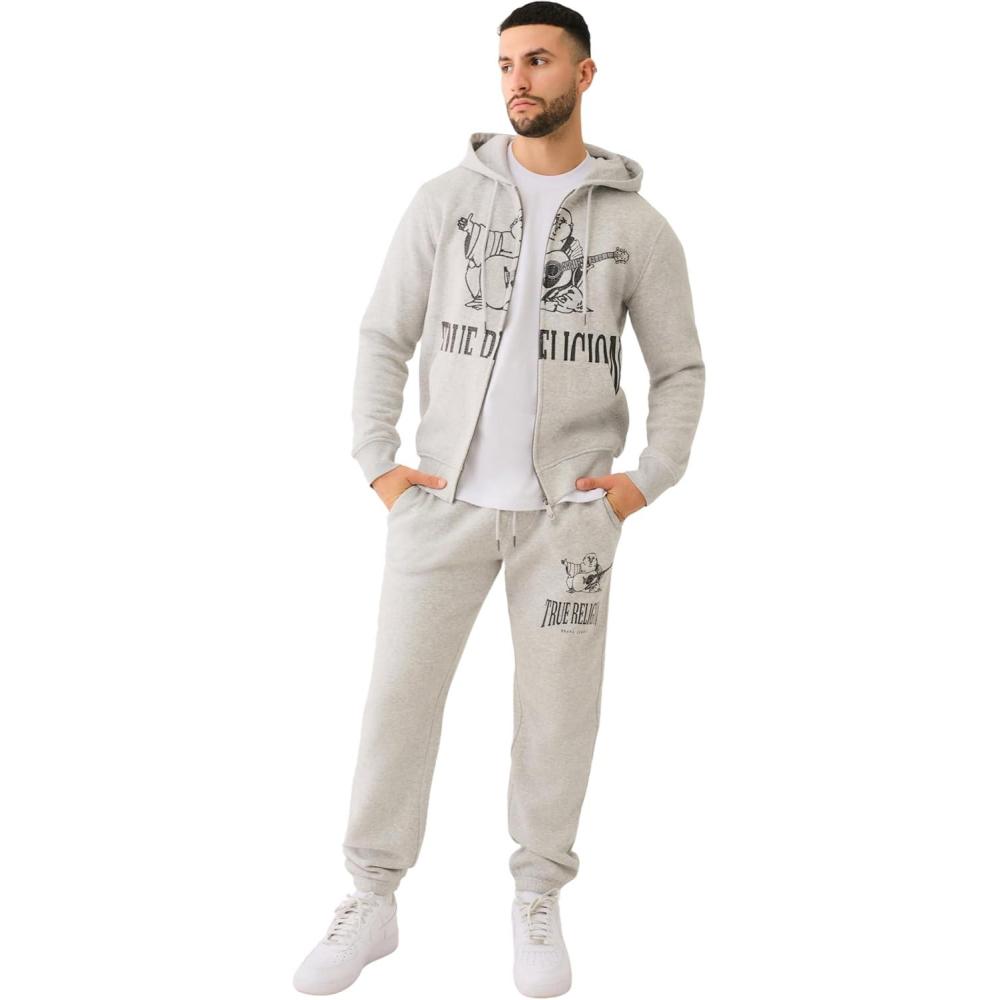 imageTrue Religion Mens Crackle Classic JoggerHeather Grey