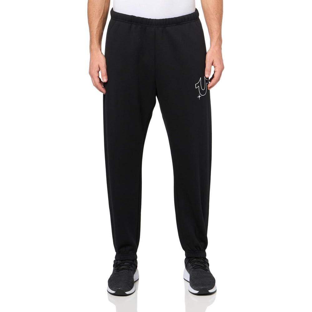 imageTrue Religion Mens Horseshoe Star JoggerJet Black