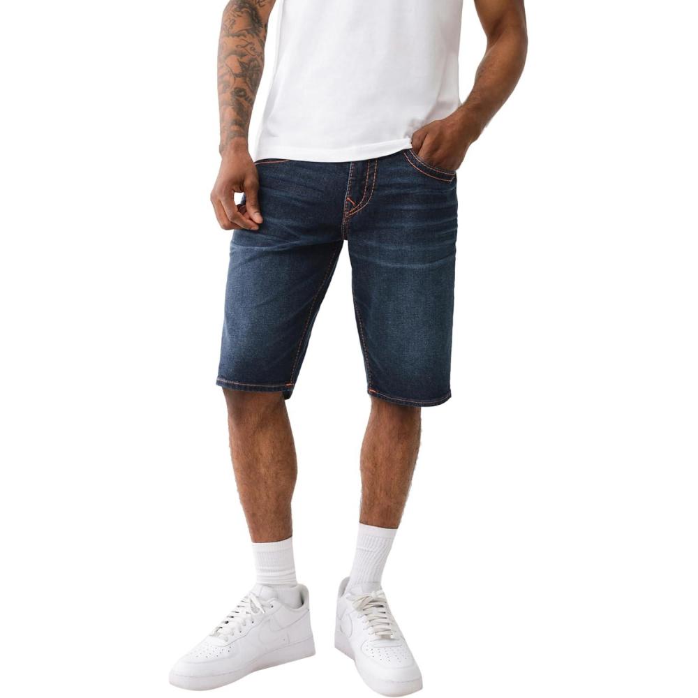imageTrue Religion Mens Ricky Big T Shorts No Flap 12Columbia Dark Wash