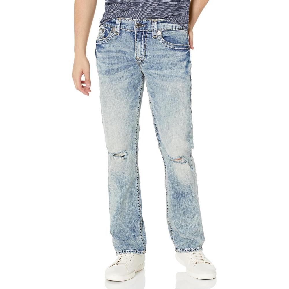 imageTrue Religion Mens Ricky Nf Super TTorrential Medium Wash W Rips