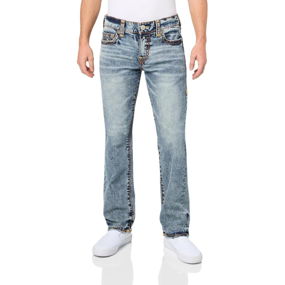 imageTrue Religion Mens Ricky Super T Nf Rope HsMykonos Medium Wash