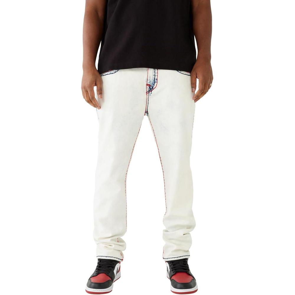 imageTrue Religion Mens Rocco Flap Super T 32 InseamCaptain Court Light Wash