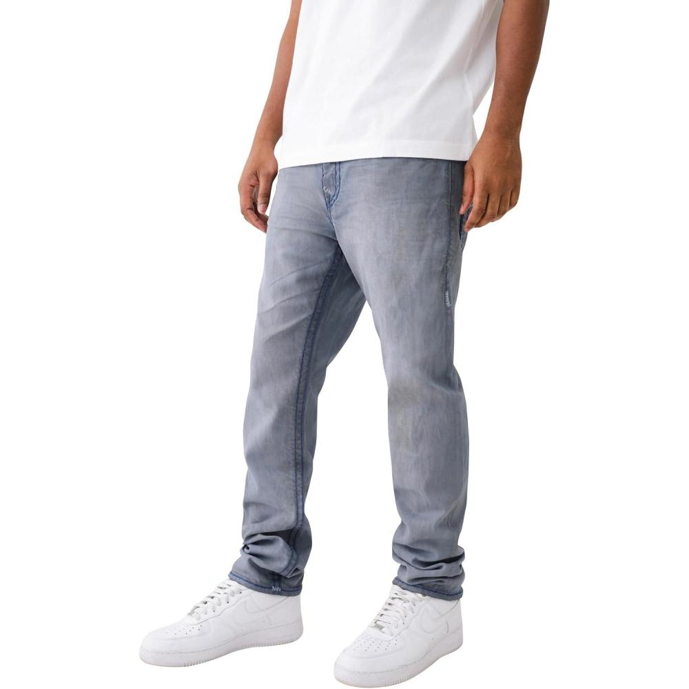 imageTrue Religion Mens Rocco Super T Flap 12 OverdyeEsplanade Gardens Grey Wash