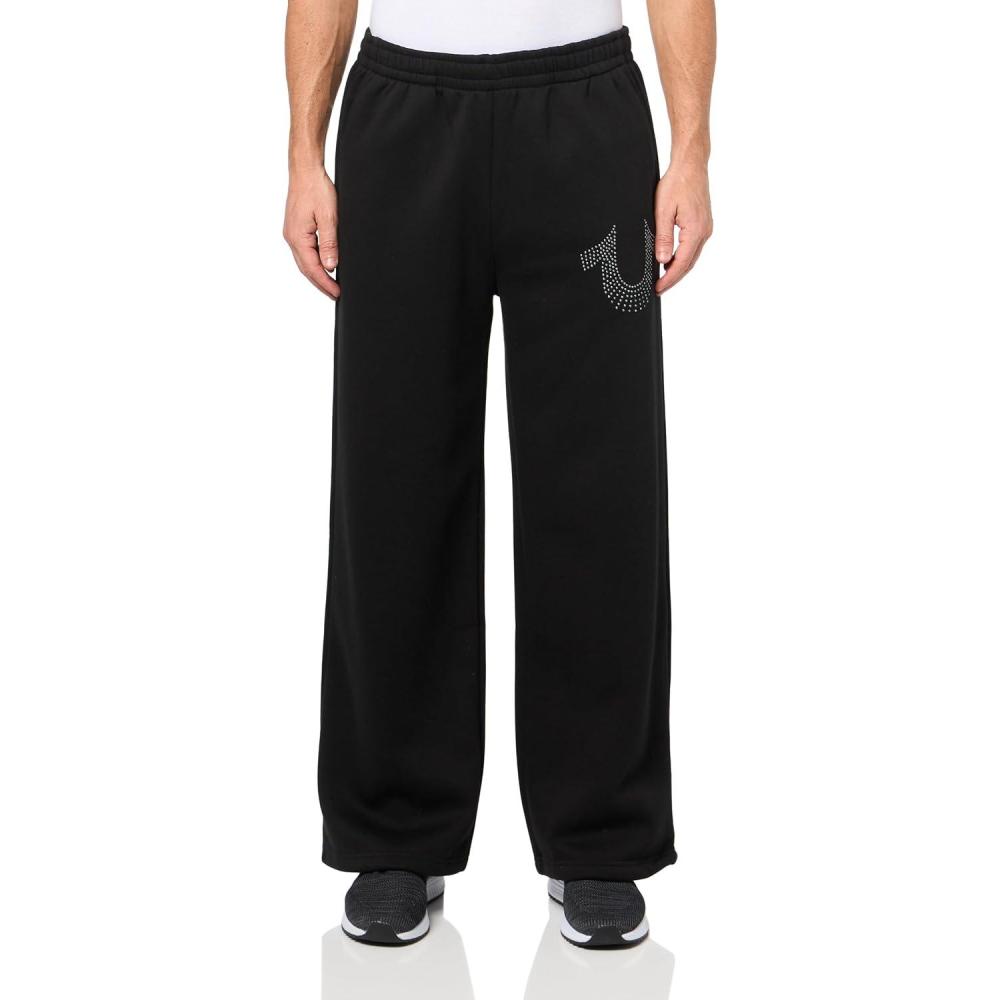imageTrue Religion Mens Studded Baggy SweatpantsJet Black