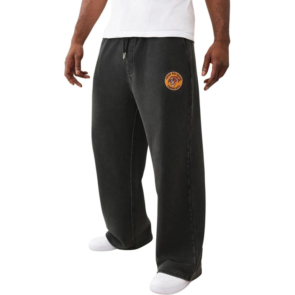 imageTrue Religion Mens Tiger Baggy Vintage SweatpantsJet Black