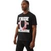 True Religion Men’s Applique Terry Tee – Short Sleeve Crewneck Casual T-Shirt(Jet Black)
