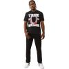 True Religion Men’s Applique Terry Tee – Short Sleeve Crewneck Casual T-Shirt(Jet Black)
