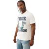 True Religion Men’s Applique Terry Tee – Short Sleeve Crewneck Casual T-Shirt(Winter White)