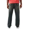 True Religion Men’s Bobby Single Needle Flap 32In Jean – Premium Stretch Denim, Great Fit, Durable Design(Greenland Dark Wash)