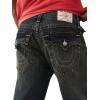 True Religion Men’s Bobby Single Needle Flap 32In Jean – Premium Stretch Denim, Great Fit, Durable Design(Greenland Dark Wash)