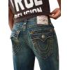 True Religion Men’s Bobby Super T Flap Jeans – Relaxed Bootcut Denim with Contrast Stitching & Back Flap Pockets(Gotham Grind Dark Wash)