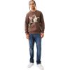 True Religion Men’s Buddha Puff Pullover Crewneck Hoodie(Bracken)