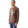 True Religion Men’s Buddha Puff Pullover Crewneck Hoodie(Bracken)