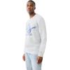 True Religion Men’s Buddha Puff Pullover Crewneck Hoodie(Heather Grey)