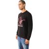 True Religion Men’s Buddha Puff Pullover Crewneck Hoodie(Jet Black)