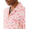 True Religion Men’s Camp Collar Shirt – Red/Blue/Natural | Short Sleeve Fit Button-Up(Red Blue Natural)