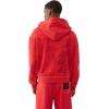 True Religion Men’s Cinched Big T Zip UP Hoodie – Full Zip Sweatshirt with Contrast Stitching(Trv Red)