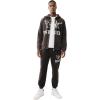 True Religion Men’s Crackle Zip Up Hoodie(Jet Black)