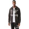 True Religion Men’s Crackle Zip Up Hoodie(Jet Black)