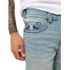 True Religion Men’s Geno Sn No Flap 1/2″ Raised Logo 32 Inseam(Cameo Light Wash)