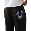 True Religion Men’s HS Paint Baggy Big T Sweatpants(Jet Black)