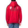 True Religion Men’s No. 1 Loose Big T Zip Hoodie – Full Zip Sweatshirt(Trv Red)
