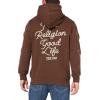 True Religion Men’s Rainbow Embro Zip Up Hoodie(Chestnut)