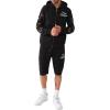 True Religion Men’s Rainbow Embro Zip Up Hoodie(Jet Black)