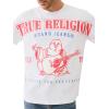 True Religion Men’s Relxed Exaggerated Icon Tee(Optic White)